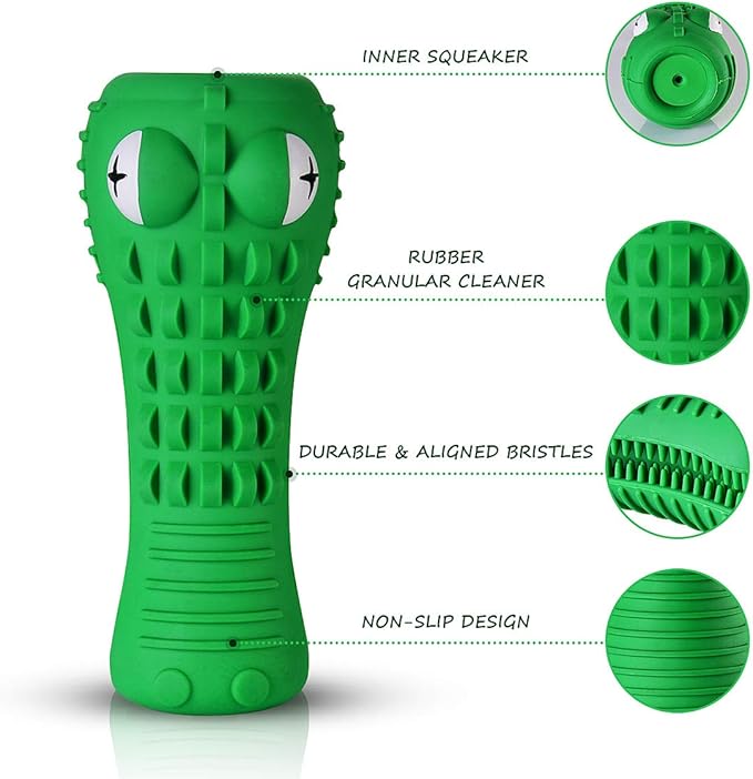 Dog Toys for Aggressive Chewers Large Medium Breed, Indestructible Dog Toothbrush Chew Toys, Squeaky Interactive Tough Extremely Durable, Dogs Toys to Keep Them Busy