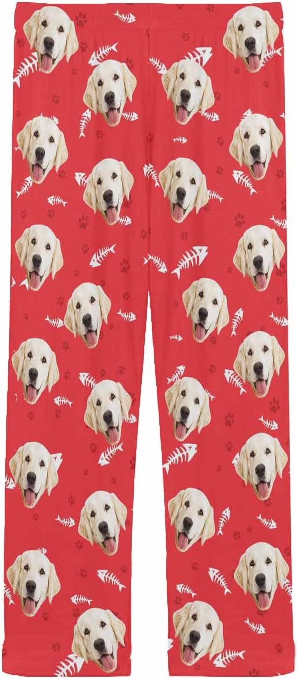 MyPupSocks Custom Pet Face Pajamas Pants Photo Pajama Bottoms for Men S-XXL