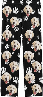 MyPupSocks Customized Face Pajamas Pants Photo Pajama Bottoms for Men S-XXL