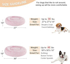 WNPETHOME Calming Dog Bed & Cat Bed Donut, Faux Fur Self-Warming Donut Cuddler, Comfortable Round Plush Pet Beds (27 x 27 x 8 Inch, Light Pink)
