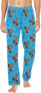 MyPupSocks Custom Pet Face Pajamas Pants Photo Pajama Bottoms for Men S-XXL