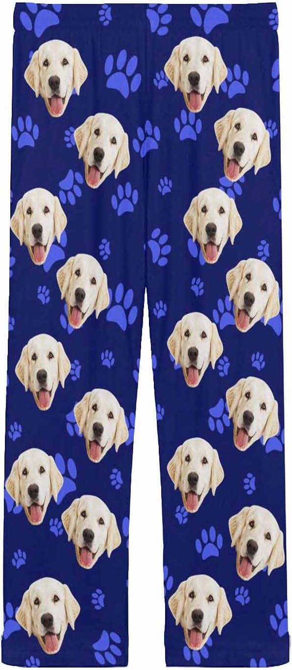 MyPupSocks Customized Face Pajamas Pants Photo Pajama Bottoms for Men S-XXL