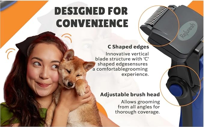 Deshedding Slicker Brush for Short Hair Dogs, Cats & Pets - Lightweight Brush for Shedding, Massaging & Grooming - Dematting Comb & Deshedder Supplies- large, red