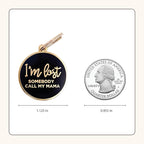 Two Tails Pet Company Dog Tags Personalized “I'm Lost, Somebody Call My Mama” Pet ID Tag - Laser Engraving, Customizable Dog Name Tag, Brass & Enamel