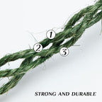 Green Sisal Rope, 1/4 Inch, 32-Feet, for Cat Scratching Post, DIY Hemp Twine, 6mm, 10m