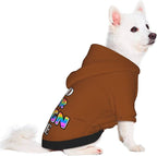 Custom Dog Hoodie for Small Pets, Personalized Photo Text Pet Warm Pullover Sweatshirt with Name Number, Customized Gifts Soft Hooded Cats Kitten Clothes, Saddle Brown, M,