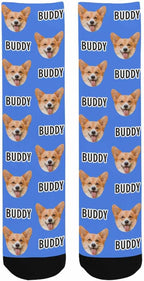 Artsadd Personalized Christmas Pajama Pants Socks for Men Custom Photo Pajama Bottoms for Men S-XXL