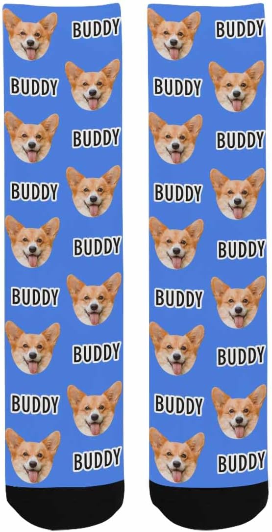 Artsadd Personalized Christmas Pajama Pants Socks for Men Custom Photo Pajama Bottoms for Men S-XXL