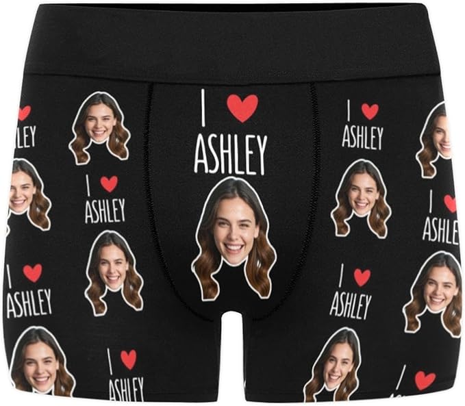 M YESCUSTOM Custom Boxers Briefs for Men Personalized Boxers with Face Mens Funny Underwear with Photo XS-5XL