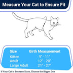 Houdini™ Escape Proof Cat Harness and Leash Set by OutdoorBengal for Walking Cats and Kittens (Vegan Leather, Large Cat)
