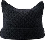 CORIRESHA Therian Emo Clothing Cat Ear Y2k Beanie Grunge Fingerless Gloves Bohemian Stacked Bracelets Set