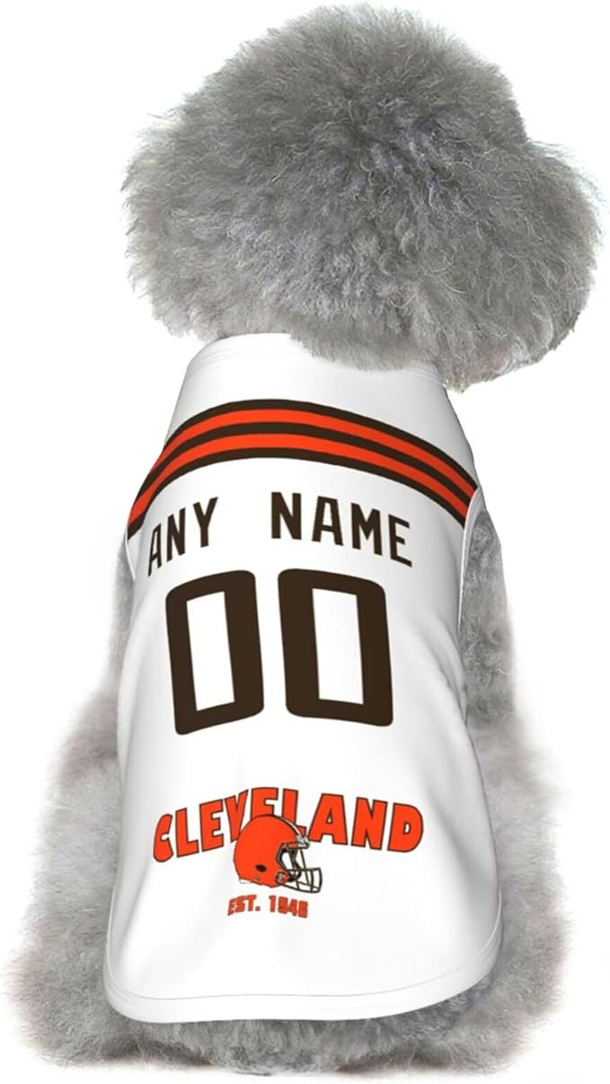 Cleveland Dog Clothes Jersey Pet Jersey Customized Any Name & Number S-5XL for Small Middle and Big Dogs
