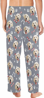 MyPupSocks Custom Pet Face Pajamas Pants Photo Pajama Bottoms for Men S-XXL