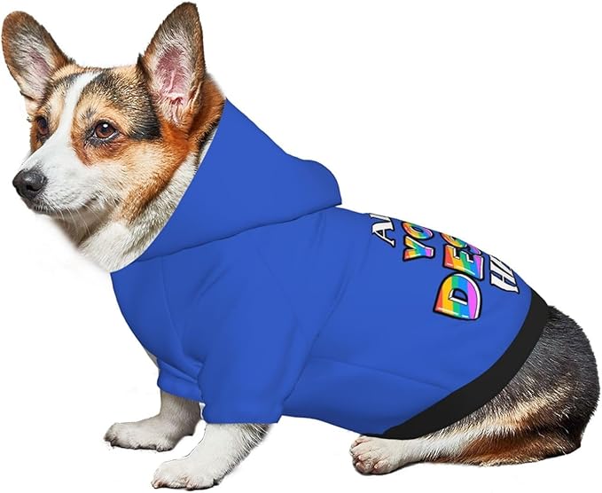 Custom Dog Hoodie, Personalized Dog Sweatshirt, Dog Clothes for Small Dogs Customizable, Deep Blue, XS, Ropa para Perros Pequeños, Customized Pets Puppy Clothes, Personalized Gifts