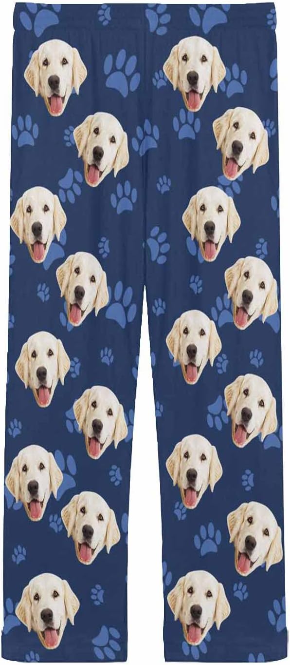 MyPupSocks Customized Face Pajamas Pants Photo Pajama Bottoms for Men S-XXL
