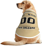 New Orleans Custom Pet Jersey Dog Clothes Jersey Various Sizes Customized Any Name & Number for Small & Middle and Big Dogs