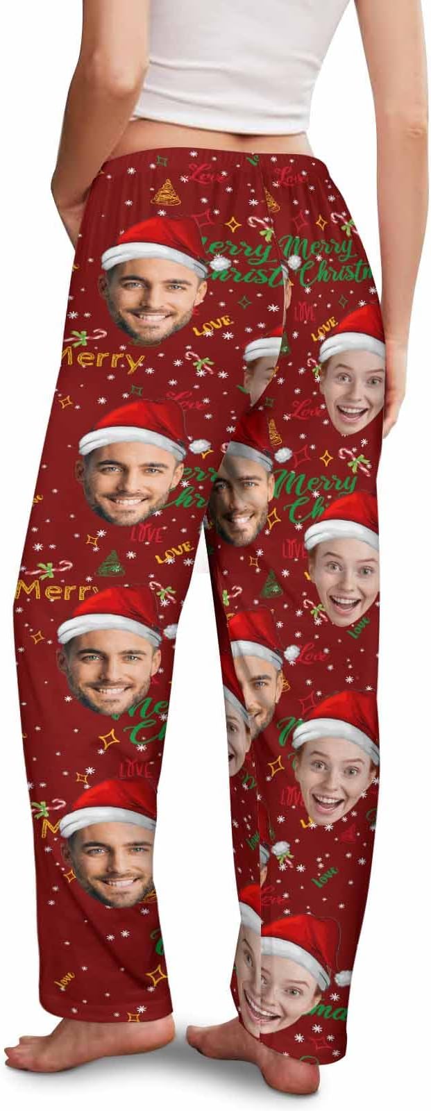 Customized Face Pajama Custom Pajama Pants with Photo for Women Mom