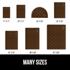 GORILLA GRIP Cat Litter Box Mat, 35x23, Water Resistant, US Designed Kitty Litter Trapping Mats, Easy to Clean, Scatter Control, Less Mess and Clean Floors, Kitten Supplies for Indoor Cats, Brown