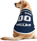 Dallas Custom Pet Jersey Dog Clothes Jersey Various Sizes Customized Any Name & Number for Small & Middle and Big Dogs