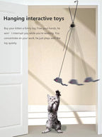 Kalimdor Interactive Cat Feather Toys,Retractable Teaser Toy ，Hanging Interactive Toys for Indoor Cats Kitten Play Chase Exercise, Kitten Mental Exercise Toys (2 Pack)