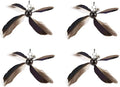 ottmat Cat Wand Toys Interactive for Indoor Cats, 4PC 4-Blade Feather Propeller Refills (Classic Mocha Brown)