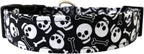 Skulls and Bones Dog Collar (X-Large (1/5" wide))
