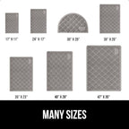 GORILLA GRIP Cat Litter Box Mat, 40x28, Water Resistant, US Designed Kitty Litter Trapping Mats, Easy to Clean, Scatter Control, Less Mess and Clean Floors, Kitten Supplies for Indoor Cats, Grey