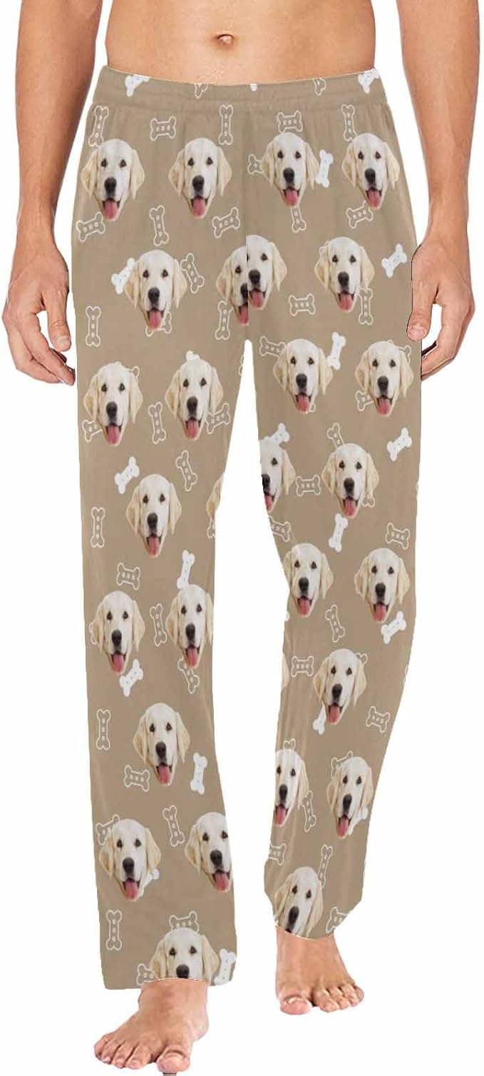 MyPupSocks Customized Face Pajamas Pants Photo Pajama Bottoms for Men S-XXL