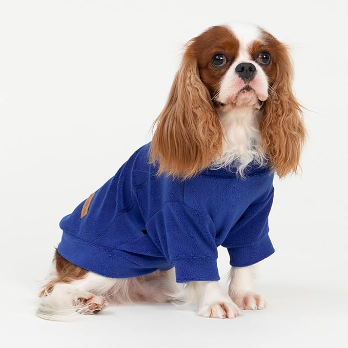 Fitwarm 3 Pack Classic Fleece Dog Sweater, Winter Clothes for Small Dogs Boy Girl, Turtleneck Dog Sweatshirt, Pet Apparel, Orange Red, Royal Blue, Neon Yellow, Small
