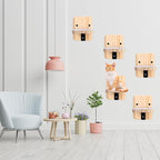 8 Pack Cat Wall Steps Climbing Shelf Wall Mounted Cat Stairs Scratcher Pad for Cats Perch Platform Supplies