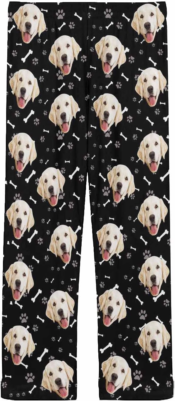 MyPupSocks Personalized Face Pajamas Pants Photo Pajama Bottoms for Men S-XXL