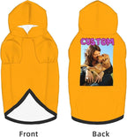 Custom Dog Hoodie Add Your Design Soft & Warm Personalized Photo Text Logo Name Dog Clothes for Puppy Sweatshirt Hooded for Small Medium Large Dogs Girl/Boy Cats Orange