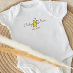 COUPLEHOODIES Personalized Baby Onesie Bodysuit – Custom Embroidery Gift for Pregnancy Reveal Baby Shower or First Grandchild