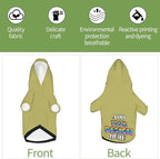 Custom Dog Hoodie for Small Pets, Personalized Photo Text Pet Warm Pullover Sweatshirt with Name Number, Customized Gifts Soft Hooded Cats Kitten Clothes, Dark Khaki, M,