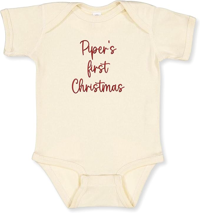 COUPLEHOODIES Personalized Baby Onesie Bodysuit – Custom Embroidery Gift for Pregnancy Reveal Baby Shower or First Grandchild