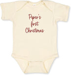 COUPLEHOODIES Personalized Baby Onesie Bodysuit – Custom Embroidery Gift for Pregnancy Reveal Baby Shower or First Grandchild
