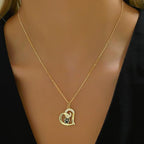 Personalized Cute Dog Cat Paw Name Necklace Forever Love Custom Heart Pendant Pet Name Necklace Gift for Pet Lovers