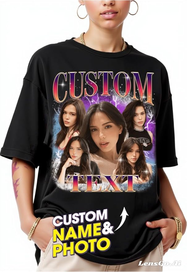 NAZENTI Custom Valentine Shirt Gifts for Boyfriend, Customized Bootleg Rap Tee