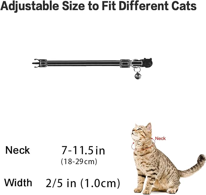 Breakaway Cat Collar with Airtag Holder,Kitten Collar with Apple Air Tag Holder and Bell for Girl Boy Cats, 0.4 Inches in Width and Lightweight. (Purple Daisy)