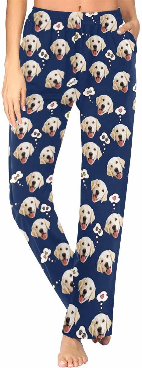 Custom Face Pajamas Pants Personalized Sleepwear Bottoms for Women XS-XXL
