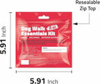 pH Advantage Pet Travel Essentials – Single Pack with Dog Treat, Food, Bowl & Poop Bag – Lightweight Grab-and-Go Kit for Walks, Parks, Car Rides & Everyday Use (Red)
