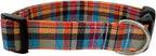 Orange Plaid Dog Collar (Small)