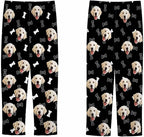 MyPupSocks Customized Face Pajamas Pants Sleep Bottoms for Men Women XS-2XL