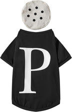 Salt and Pepper Dog Costume Halloween Pet Dog Cosplay Salt & Pepper Theme Costume (Black, Medium)