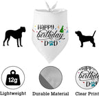 Happy Birthday Dad Black Dog Bandana Pet Scarf Accessories Funny Cute Puppy Bandana Birthday Party Accessorie Gifts for Dog Dad Lovers
