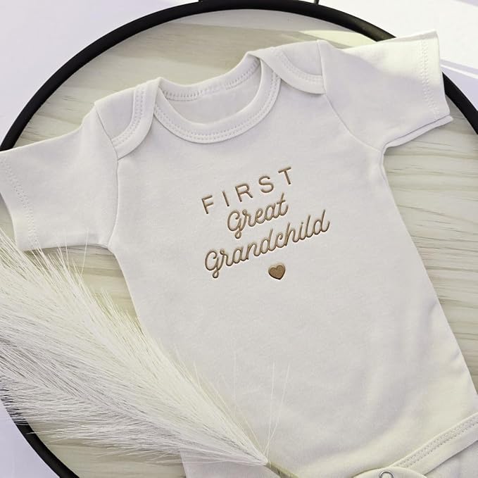COUPLEHOODIES Personalized Baby Onesie Bodysuit – Custom Embroidery Gift for Pregnancy Reveal Baby Shower or First Grandchild