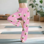 Custom Couple Pajama Pants Sock with Funny Face, Personalized PJ Anniversary Birthday Women Men Pants