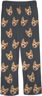MyPupSocks Custom Pajama Pants for Pet Lover, Personalized Photo Face Printed Pajama Bottoms Sleepwear with Pockets