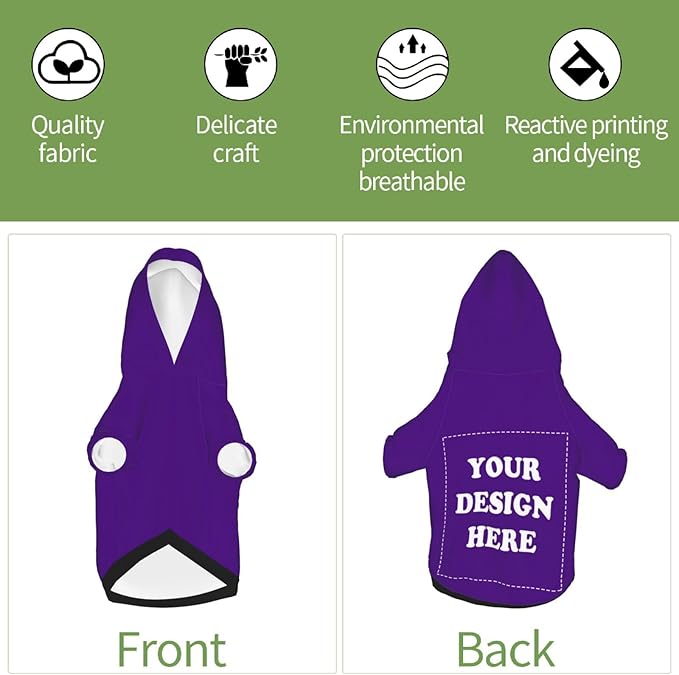 Dog Costume, Custom Dog Hoodie, Dog Name Costume Holiday Pet Pajamas Outfit, Personalized Pet Coat Costumes for Small Medium Large Dogs and Cats for Winter, Indigo, XL