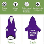 Dog Costume, Custom Dog Hoodie, Dog Name Costume Holiday Pet Pajamas Outfit, Personalized Pet Coat Costumes for Small Medium Large Dogs and Cats for Winter, Indigo, XXS